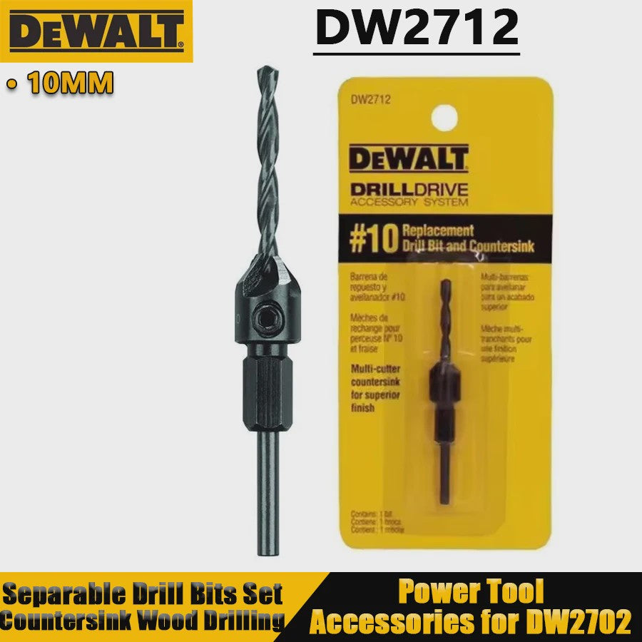 DEWALT DW2710/DW2711/DW2712 Vervangende Boor- en Verzinkset 6/8/10MM