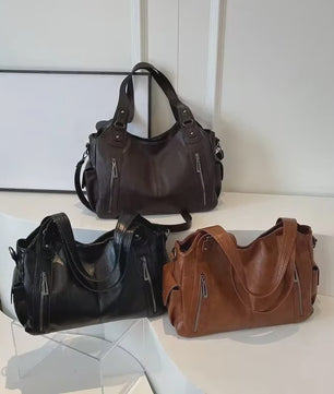 Stijlvolle PU Lederen Schoudertas voor Dames - Zacht & Fashionable