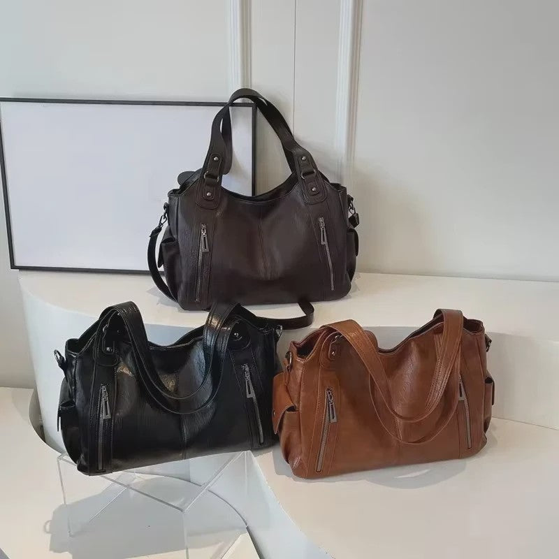 Stijlvolle PU Lederen Schoudertas voor Dames - Zacht & Fashionable