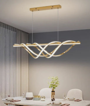 Moderne LED Hanglamp Golvend Design - Sfeervolle Verlichting voor Woonkamer & Eetkamer