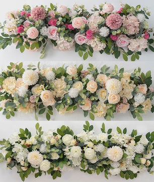 Luxe Witte Kunstbloemen Slinger 100cm - Bruiloft Tafeldecoratie & Achtergrond