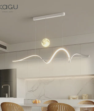 Moderne LED Hanglamp - Stijlvol Wit/Zwart Design voor Eetkamer, Keuken of Kantoor