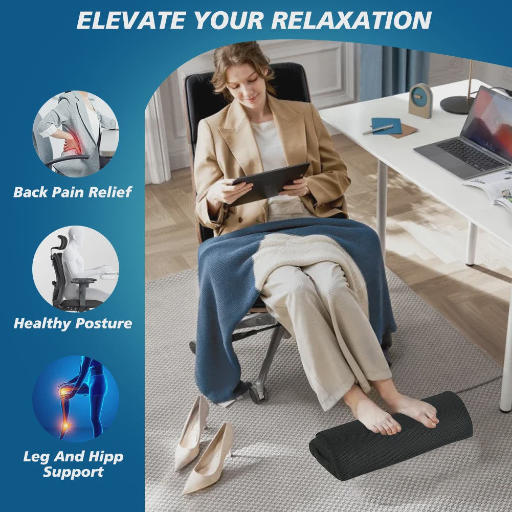 Ergonomisch Memory Foam Voetenbankje - Onder Bureau Voetensteun voor Comfort & Beenverhoging