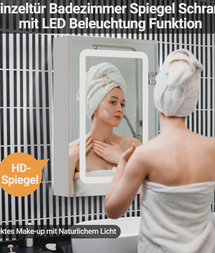 RVS LED Spiegelkast Badkamer - Wandmontage Medicijnkast met Anti-Condens Functie