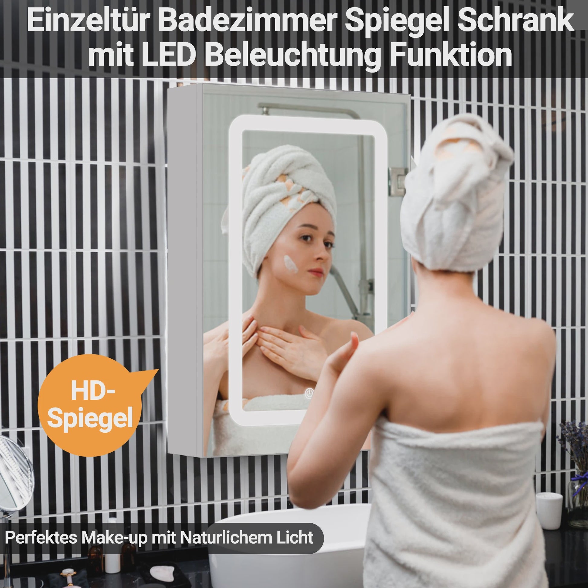 RVS LED Spiegelkast Badkamer - Wandmontage Medicijnkast met Anti-Condens Functie