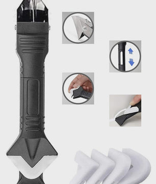 5-in-1 Silicone Voegentrekker en Afwerkgereedschap - Voor Badkamer, Keuken & Meer