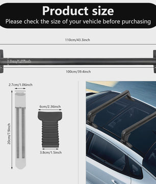 Universele Aluminium Dakdragers met Slot - Set van 2
