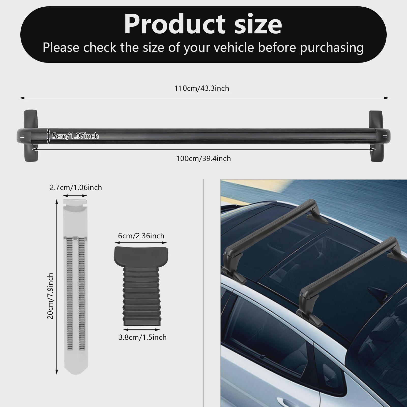 Universele Aluminium Dakdragers met Slot - Set van 2