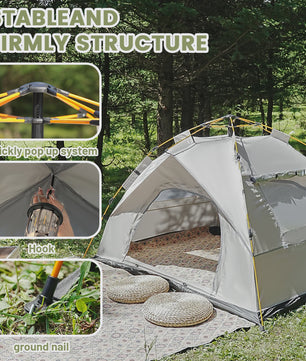 Automatische Pop-Up Tent - Snel Opzetten, Regen- en Zonbestendig voor Kamperen & Reizen