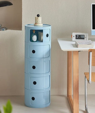 Moderne Ronde Nachtkastje - Minimalistisch Plastic Bijzetkastje