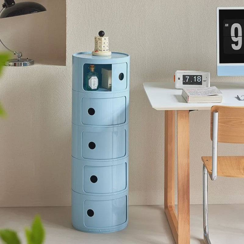 Moderne Ronde Nachtkastje - Minimalistisch Plastic Bijzetkastje