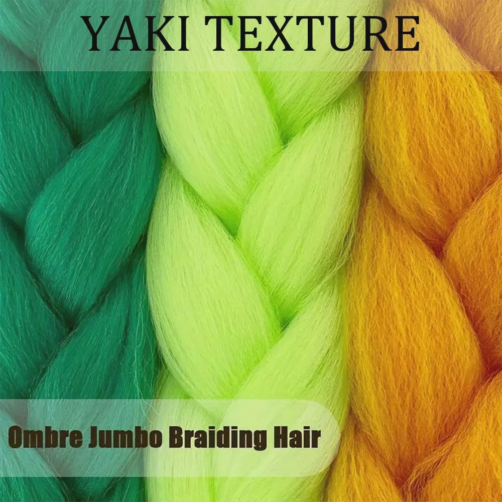 5x Jumbo Braiding Hair Extensions - 24 Inch Synthetisch Vlecht Haar - Pre-stretched Yaki