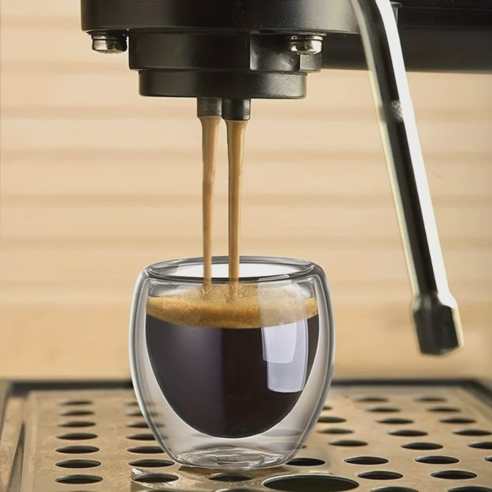 Dubbelwandige Glazen Mokken (80-450ml) - Ideaal voor Koffie, Thee & Espresso