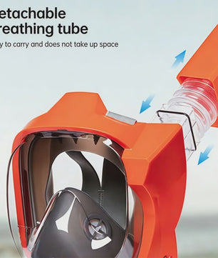 Full Face Snorkel Mask voor Volwassenen - Waterdicht & Anti-Condens - Ademgemak & 180° Zicht