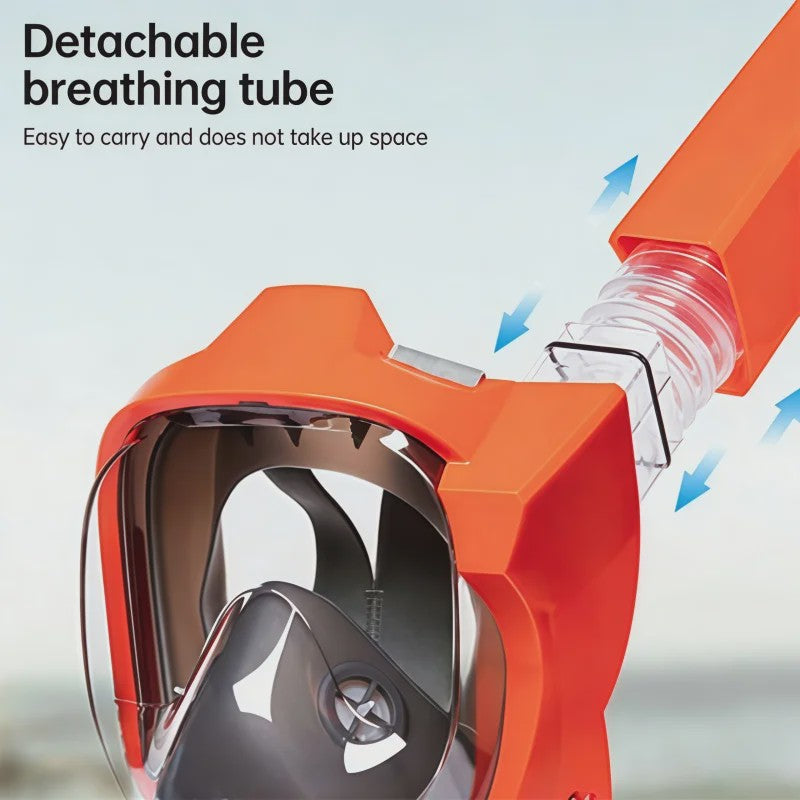 Full Face Snorkel Mask voor Volwassenen - Waterdicht & Anti-Condens - Ademgemak & 180° Zicht