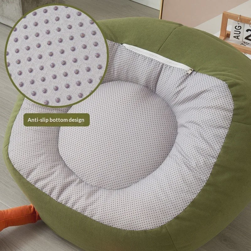 Schattige Avocado Kinderfauteuil - Zachte Zitzak voor Peuters en Kinderen