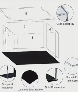 Voetbal Display Case met Balhouder - Acryl Vitrine voor Verzamelingen
