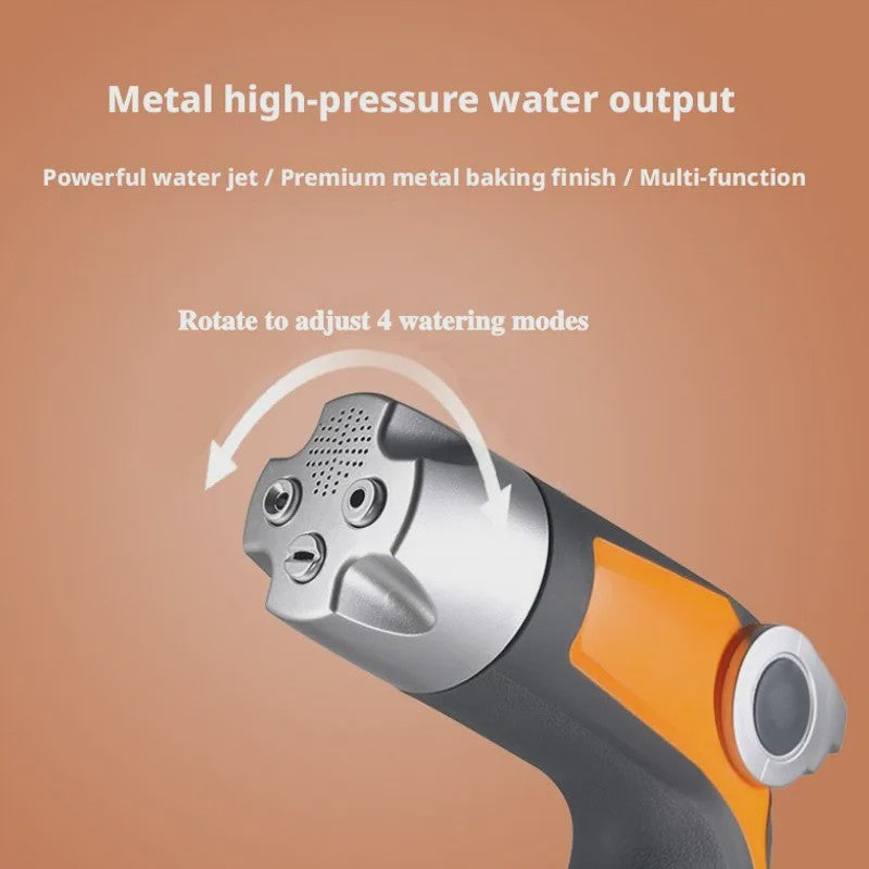 Multifunctionele Hogedruk Tuinspuit – 4 standen voor water geven en auto wassen