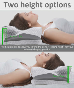 Ergonomisch Memory Foam Kussen met IJs Zijde - Nekondersteuning & Ademend