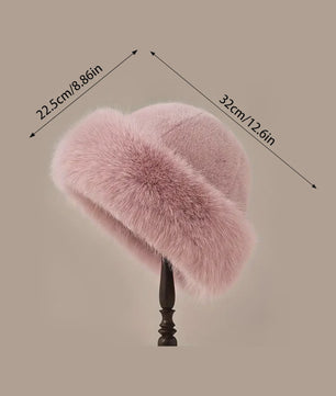 Dikke Pluche Warme Bontmuts voor Dames - Fluffy Winter Muts voor Koude Dagen