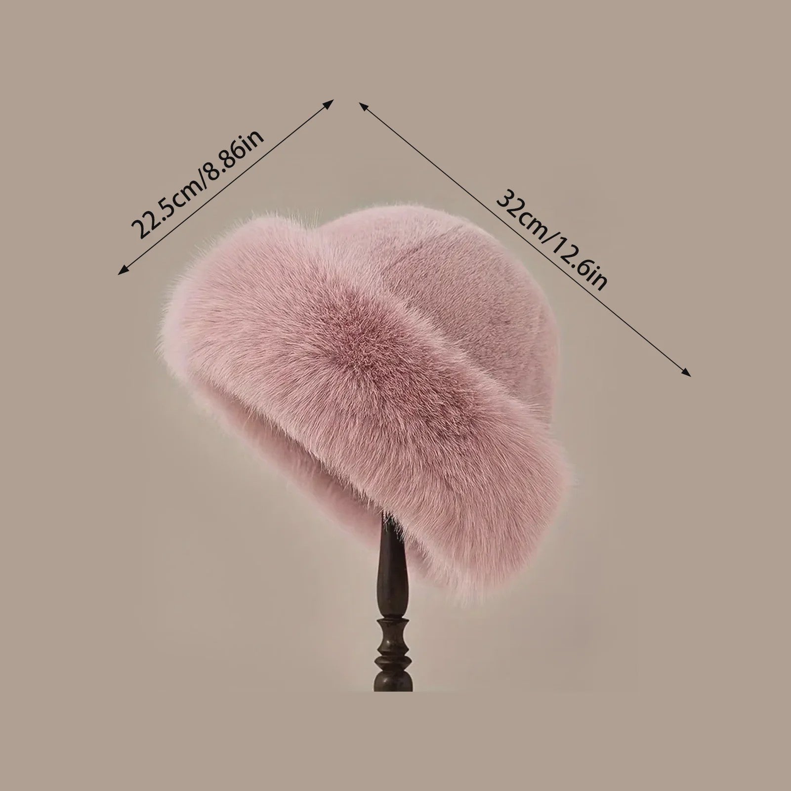 Dikke Pluche Warme Bontmuts voor Dames - Fluffy Winter Muts voor Koude Dagen