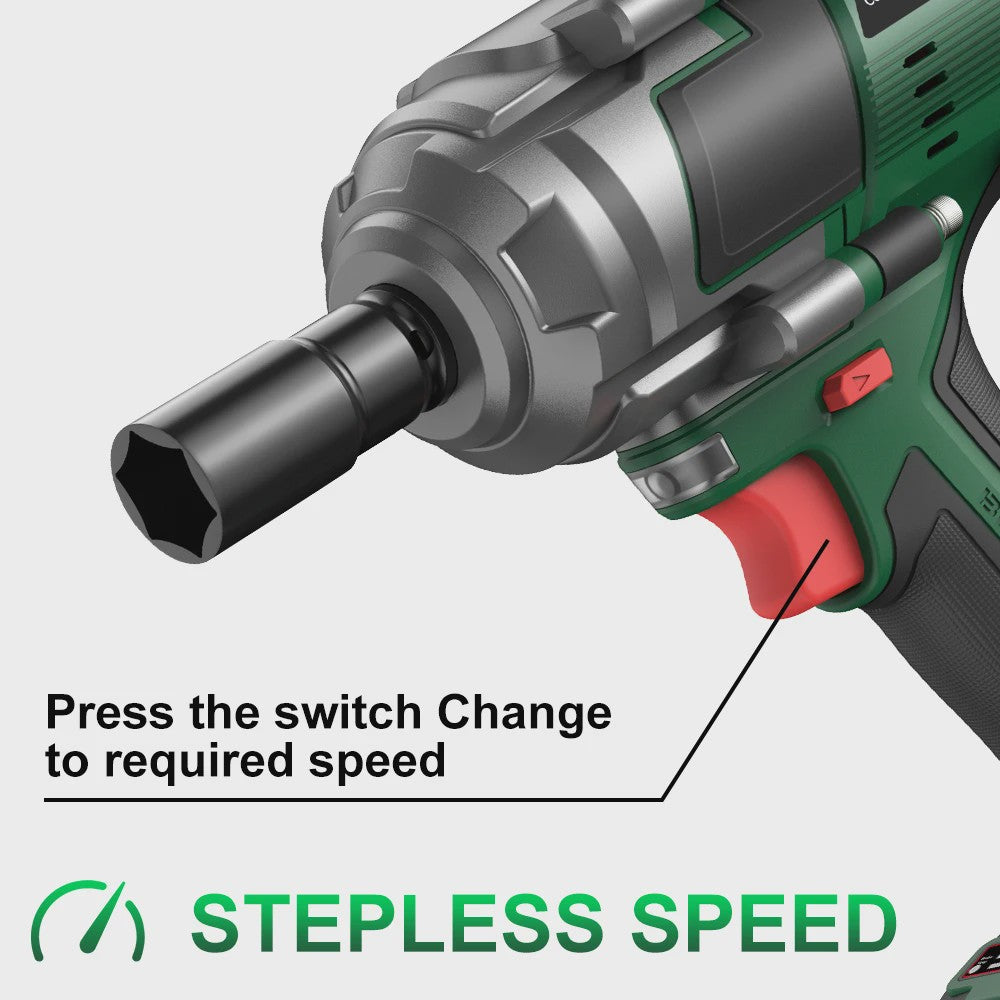 YEARTOP 2800 Nm Brushless Elektrische Slagschroevendraaier - Krachtig Gereedschap voor Makita 18V Batterijen