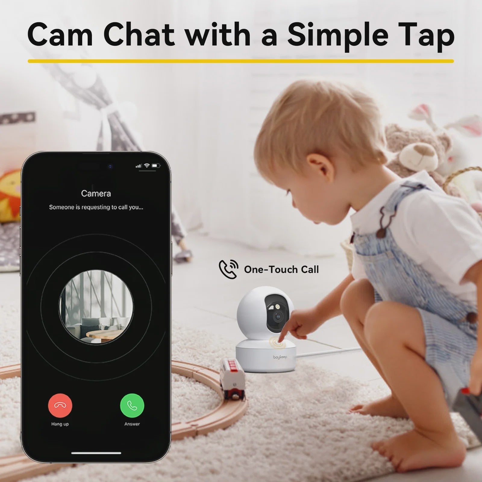 BoyKeep Slimme IP Camera: 3MP Beveiliging, 5G/2.4GHz WiFi, Automatische Tracking & Nachtzicht