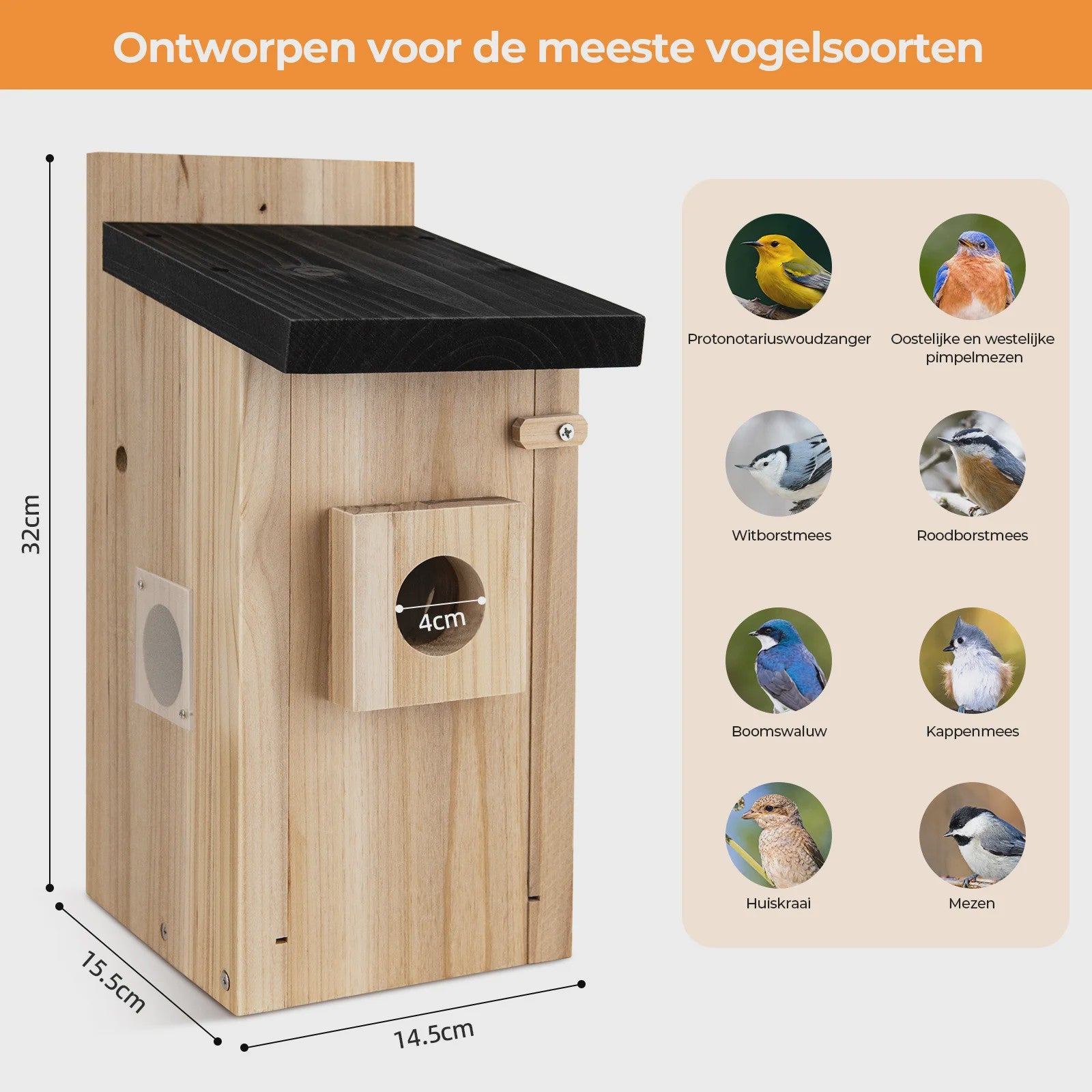 Slim Vogelhuisje met Camera: Slimme Nestkast met Bewegingsdetectie & App