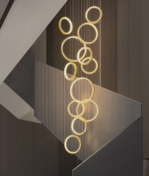 Moderne LED Plafondlamp Ring Chandelier - Hanglamp voor Woonkamer & Eetkamer