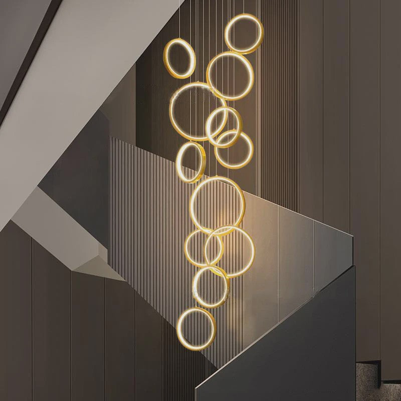 Moderne LED Plafondlamp Ring Chandelier - Hanglamp voor Woonkamer & Eetkamer