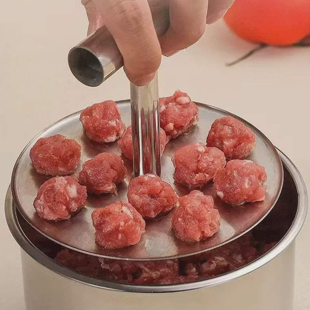 RVS Gehaktbal Maker - Handmatige Pers voor Perfecte Gehaktballen