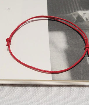 Verstelbaar Zwart Rood Touw Enkelbandje - Zomerse Barefoot Armband voor Dames & Heren