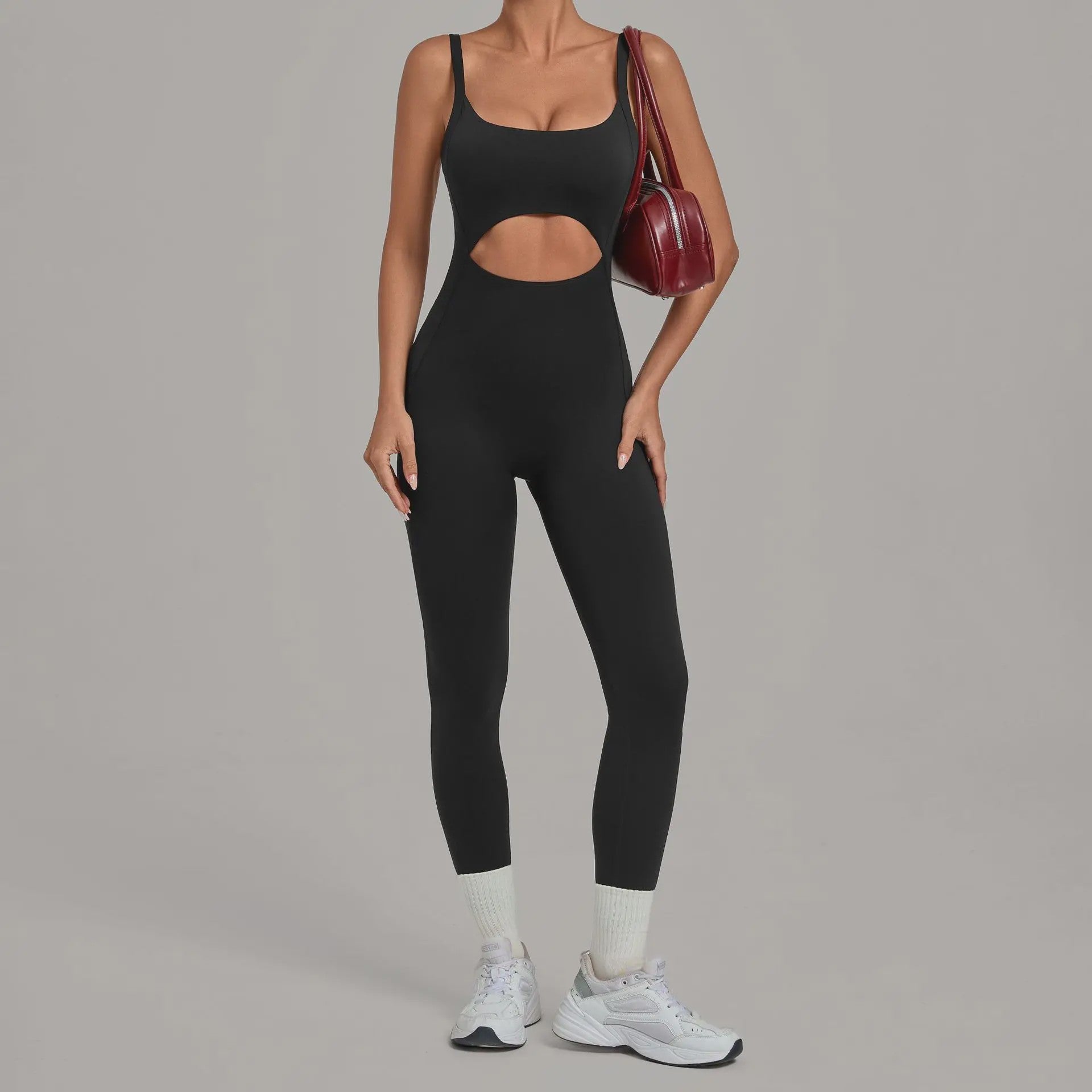Dames Sport Jumpsuit met Cut-out en Backless Design - Perfect voor Yoga, Fitness & Running