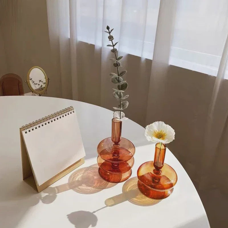 Set van 10 Luxe Glazen Kandelaars - Sfeervolle Decoratie voor Woonkamer, Bruiloft & Feest