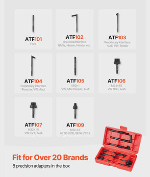 7.5L Handmatige Transmissievloeistof Pomp met 8 ATF Adapters - Olie Extractor Dispenser