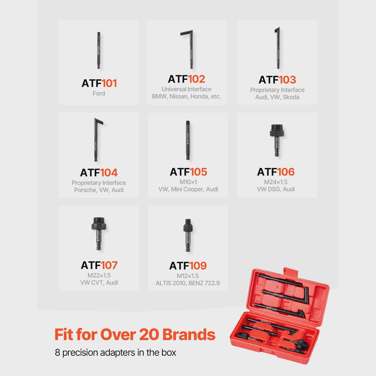 7.5L Handmatige Transmissievloeistof Pomp met 8 ATF Adapters - Olie Extractor Dispenser