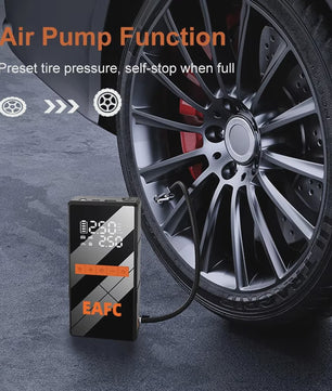 Complete Auto Noodkit: Startkabels, Compressor, EHBO, Bandenreparatie & Sleepkabel