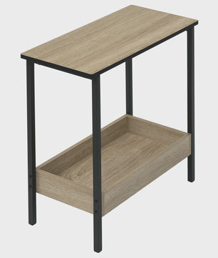 Stijlvolle Bijzettafel met 2 Niveaus en Opbergruimte - Perfect voor Woonkamer of Slaapkamer
