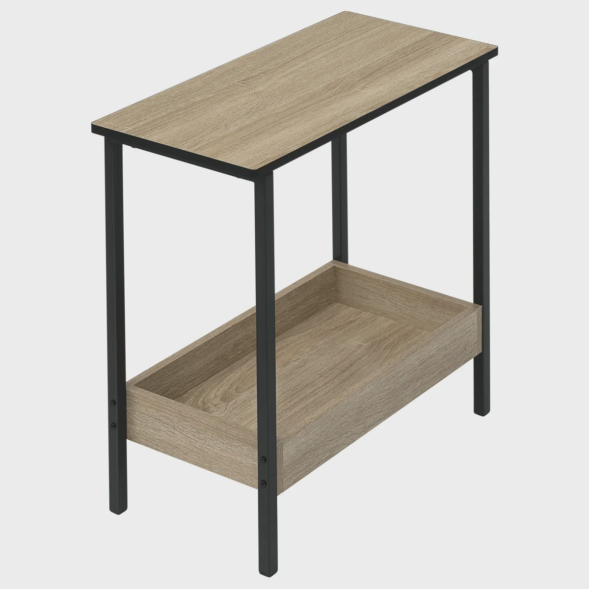 Stijlvolle Bijzettafel met 2 Niveaus en Opbergruimte - Perfect voor Woonkamer of Slaapkamer
