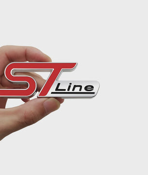 3D Metalen ST Line Grille Embleem Badge Chrome Sticker voor Ford