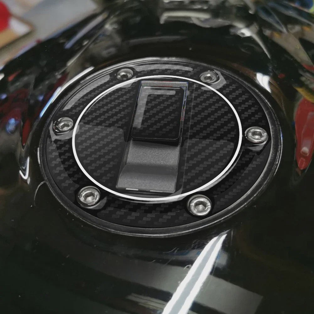 Motor Brandstofdop Sticker Bescherming Carbon Look voor Triumph & Cagiva