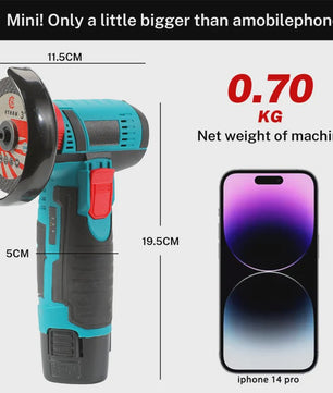 12V Snoerloze Haakse Slijper Kit - Compacte Mini Polijst- en Snijmachine voor Doe-het-zelf