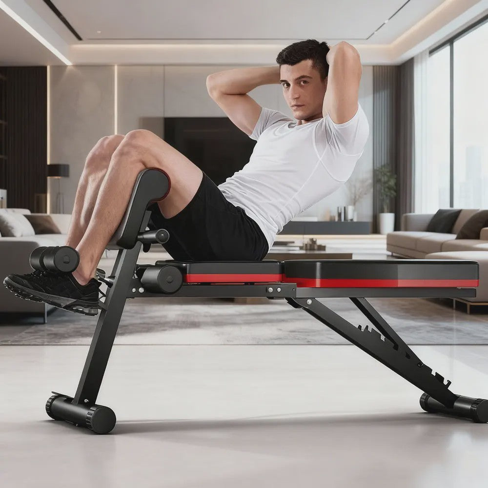 Verstelbare Trainingsbank voor Krachttraining - Multifunctioneel & Draagbaar Fitnessapparaat