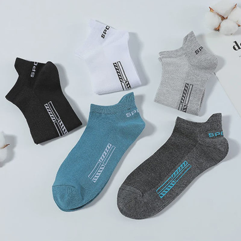 5/10 Paar Katoenen Sneakersokken Heren & Dames - Ademend Mesh & Comfortabel