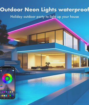 RGB LED Neon Strip Waterdicht met APP & Afstandsbediening - Slimme WIFI & Alexa Compatibel