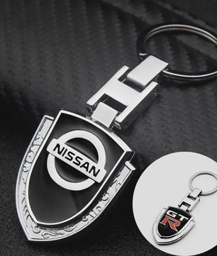 Exclusieve Metalen Autosleutelhanger met Nissan of BMW Logo - Stijlvolle Sleutelhanger Accessoire