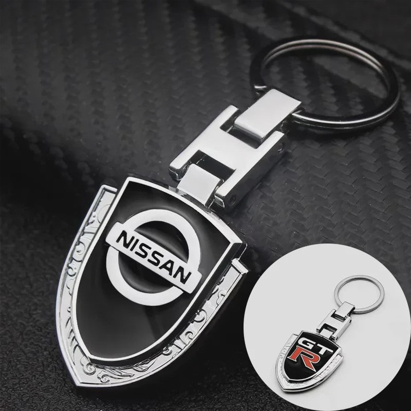 Exclusieve Metalen Autosleutelhanger met Nissan of BMW Logo - Stijlvolle Sleutelhanger Accessoire