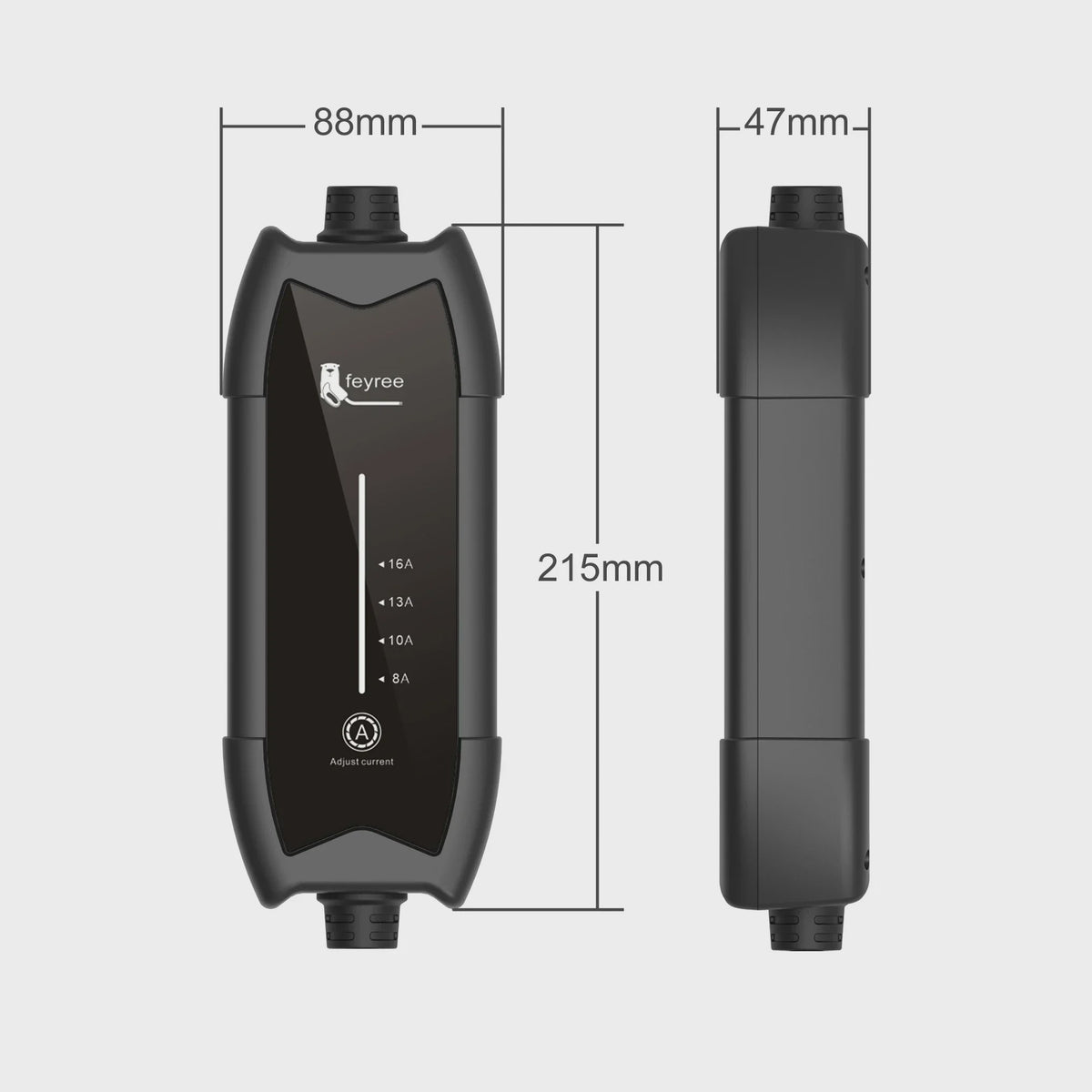 Feyree Draagbare EV Charger 3.5kW Type 2, 16A, 5m Kabel - Instelbare Stroomsterkte