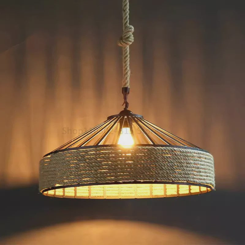 Industriële Touw Hanglamp - Retro Sfeer voor Eetkamer & Woonkamer
