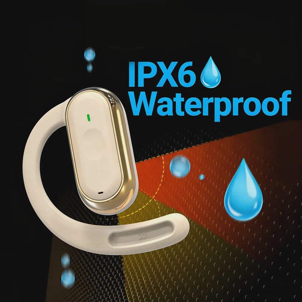 Open-Ear Bluetooth 5.4 Oordopjes met Oorhaak - IPX6 Waterdicht, TWS Draadloos, Hifi Stereo